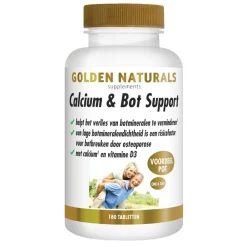 Mineralen<Golden Naturals Calcium & Bot Support Vegan 180 tabletten