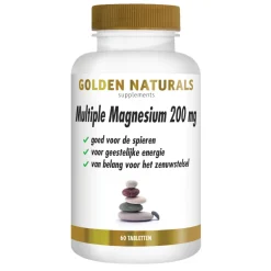 Mineralen<Golden Naturals Multiple Magnesium 200mg 60 tabletten