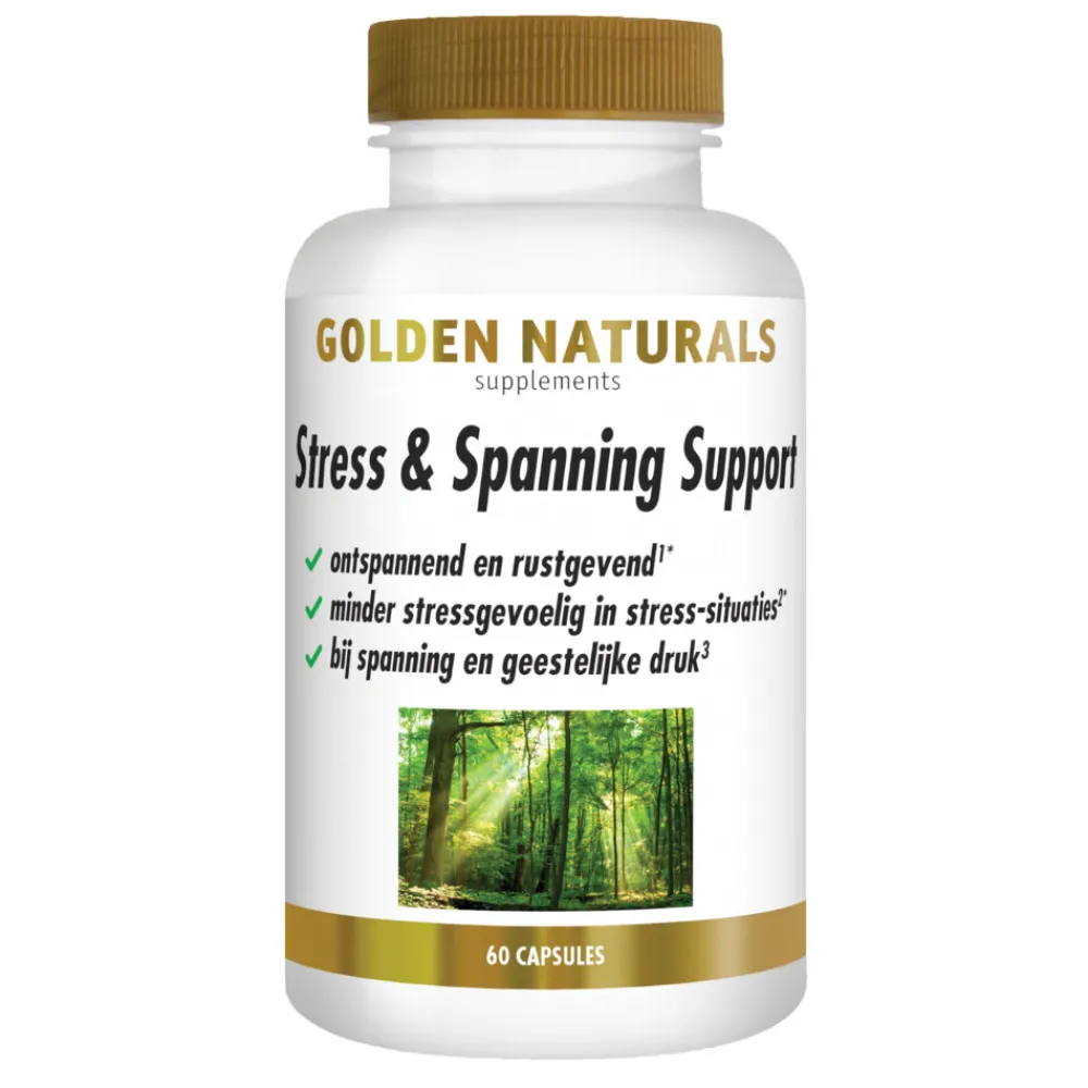 Rustgevend & Slapen<Golden Naturals Stress & Spanning Support 60 vegacapsules