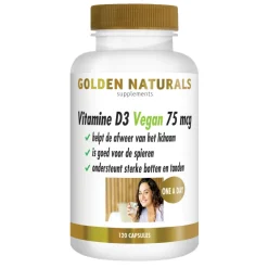 Vitamine D3 75 mcg Vegan 120 capsules^Golden Naturals Online