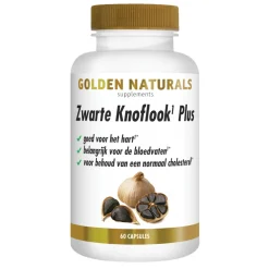 Hart, Bloed & Cholesterol<Golden Naturals Zwarte Knoflook Plus 60 vegacapsules