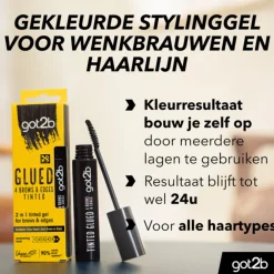 Sale Glued 4 Brows & Edges Gel Black 16 ml Haarstyling