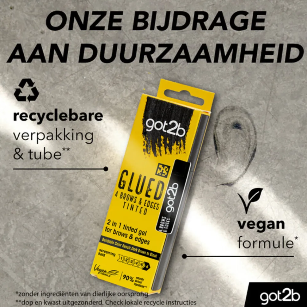 Sale Glued 4 Brows & Edges Gel Black 16 ml Haarstyling