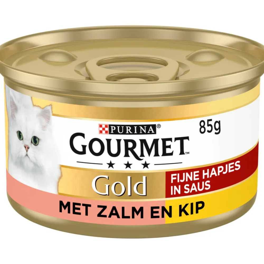 Sale Gold Fijne Hapjes Zalm - Kip 85 gr Kattenvoer