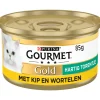 Kattenvoer<Gourmet Gold Hartig Torentje Kip - Wortel 85 gr