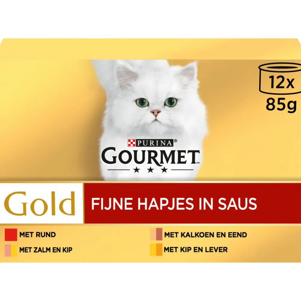 Gold Multipack Fijne Hapjes Rood 12 x 85 gr^Gourmet Hot