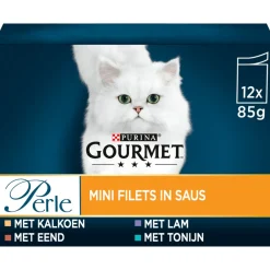 Perle Mini Filets in Saus Mix 12 x 85 gr Kattenvoer