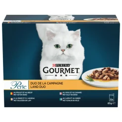 Hot Perle Mini Filets Multipack Land Duo in Saus 12 x 85 gr Kattenvoer