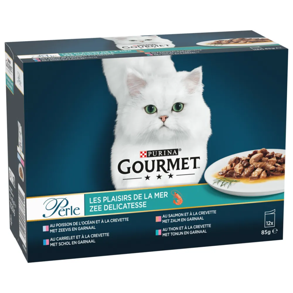 Sale Perle Multipack Zee Delicatesse in Saus 12 x 85 gr Kattenvoer