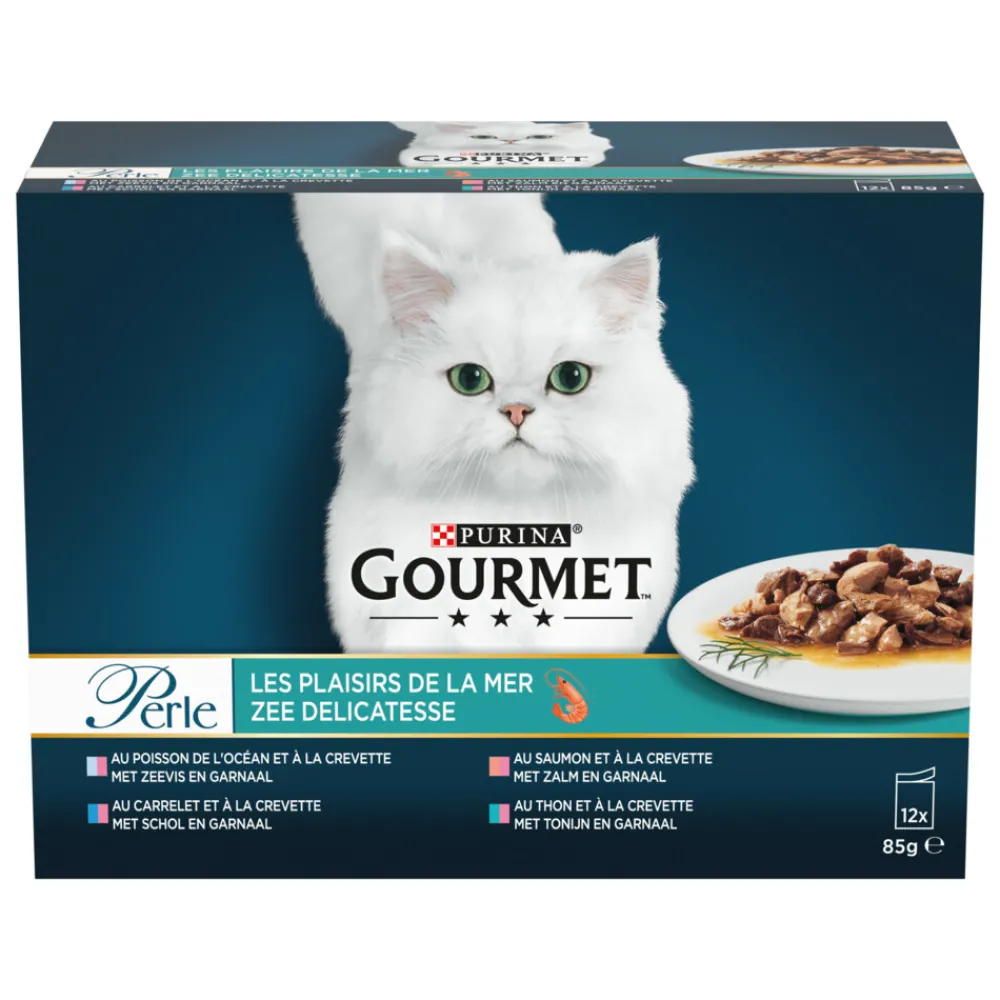 Sale Perle Multipack Zee Delicatesse in Saus 12 x 85 gr Kattenvoer