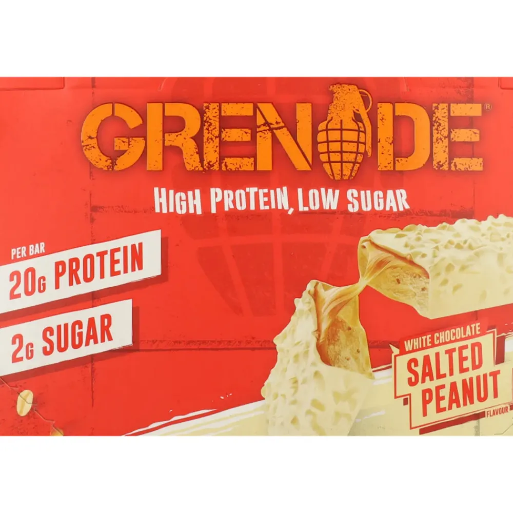 Snacks|Sportvoeding & Drank<Grenade Protein Bars White Chocolate Salted Peanut 12 x 60 gr