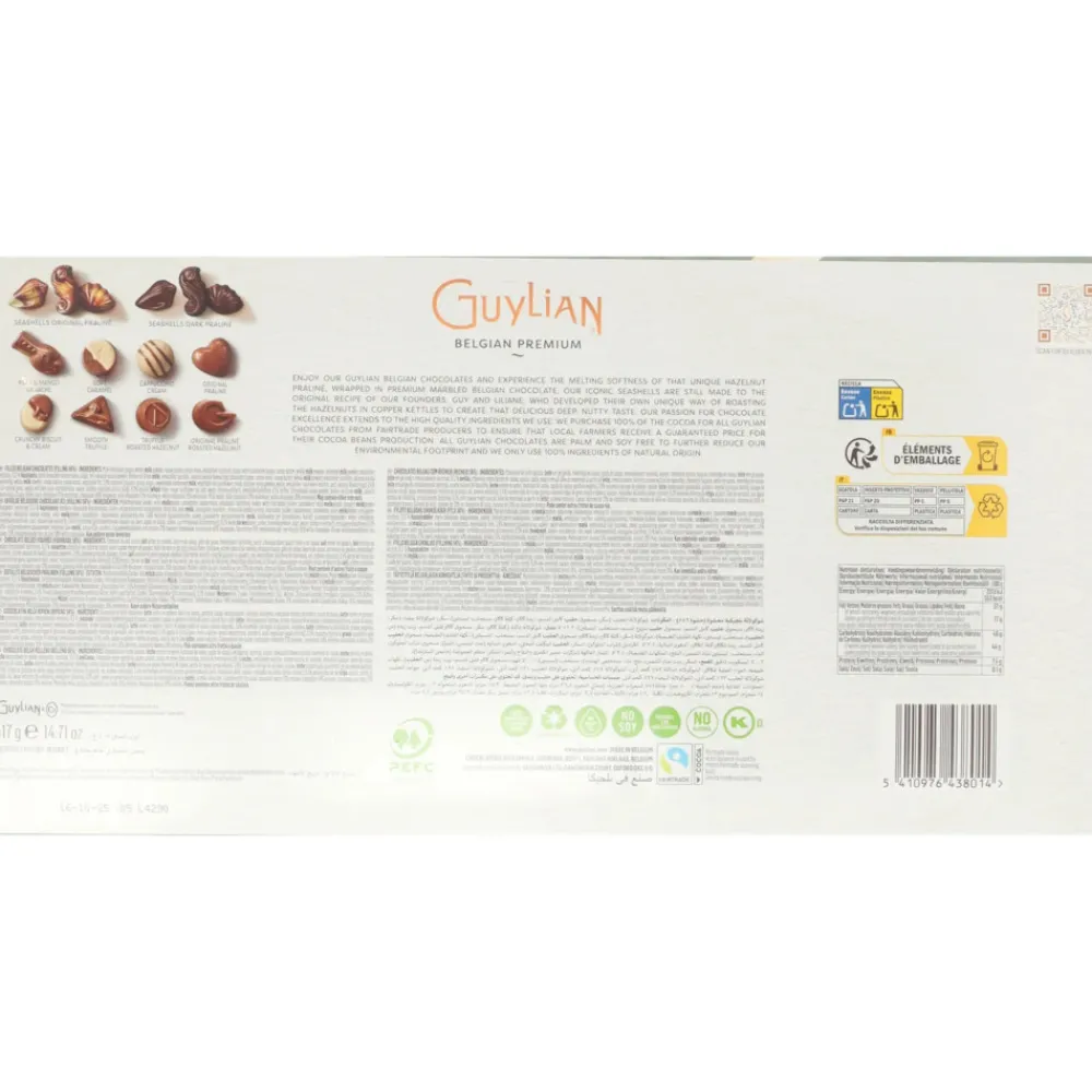 Chocolade<Guylian Belgian Premium Assortiment 417 gr