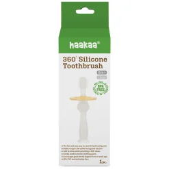 Tandenborstel Siliconen Transparant 3+ mnd^Haakaa New