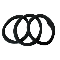 Accessoires<Hair Mode Elastieken Badstof Groot Zwart 3 stuks