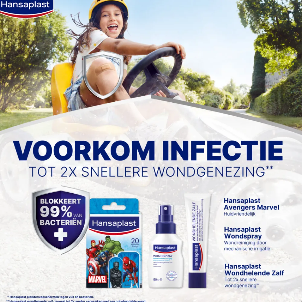 Wondverzorging|Pleisters<Hansaplast Kinderpleisters Marvel 20 stuks