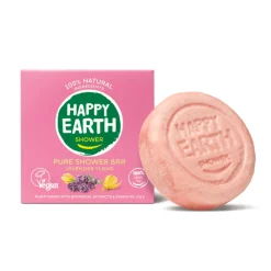 100% Natuurlijke Shower Bar Lavender Ylang 90 gr^Happy Earth Hot