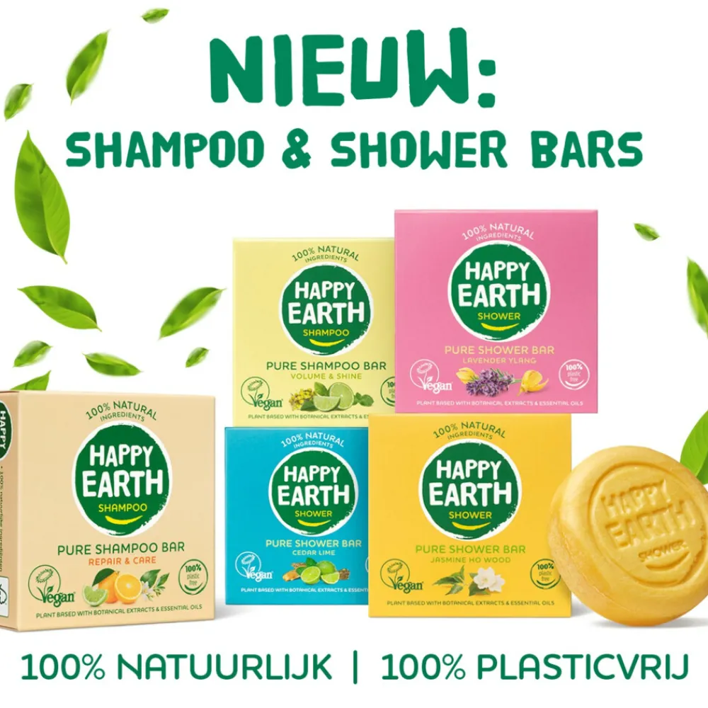100% Natuurlijke Shower Bar Cedar Lime 90 gr^Happy Earth Outlet