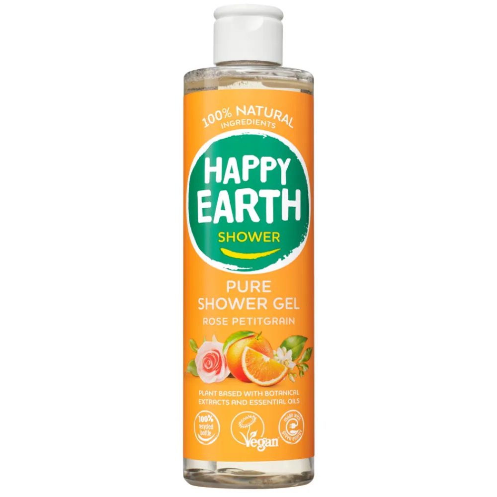 Bad & Douche<Happy Earth 100% Natuurlijke Douchegel Rose Petitgrain 300 ml
