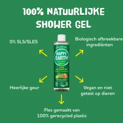 Bad & Douche<Happy Earth Douchegel Bergamot Cedarwood 100% Natuurlijk 300 ml