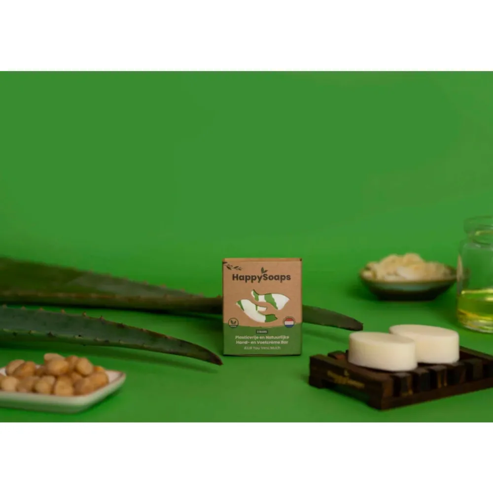 Handverzorging<HappySoaps Hand- en Voetcrème Bar Aloë You Vera Much 40 gr