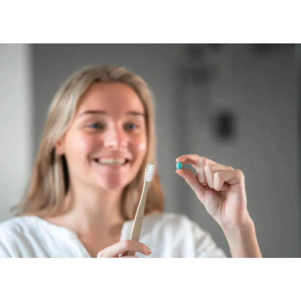 Spoelen & Poetsen<HappySoaps Tandpasta Tabs zonder Fluoride Mighty Mint 130 gr