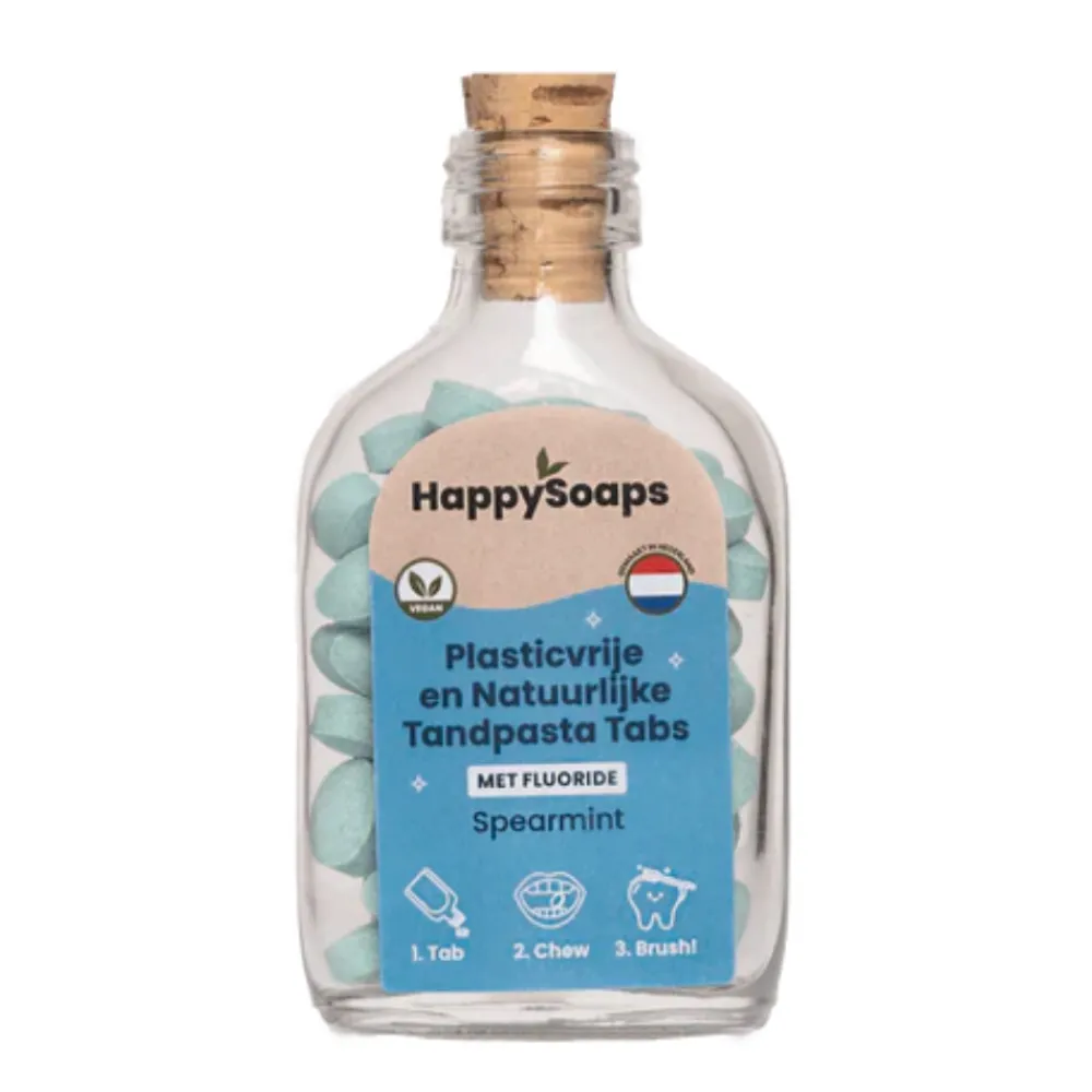 Tandpasta Tabs met Fluoride Spearmint 130 gr^HappySoaps Discount