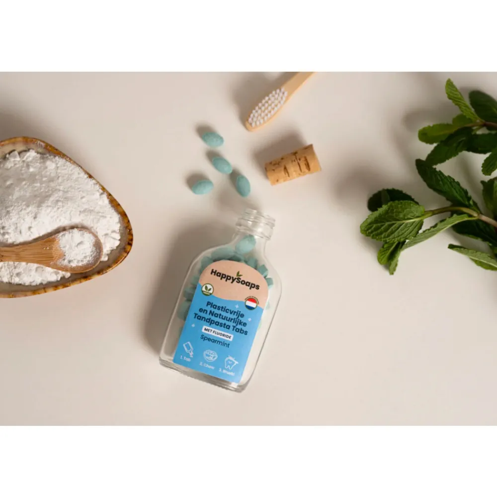 Tandpasta Tabs met Fluoride Spearmint 130 gr^HappySoaps Discount