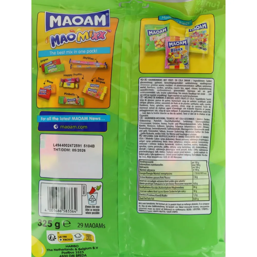 Snoep<Haribo Maoam MaoMix 325 gr