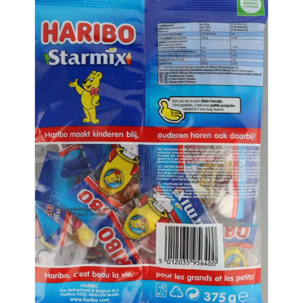 Snoep<Haribo Starmix Uitdeelzakjes 375 gr