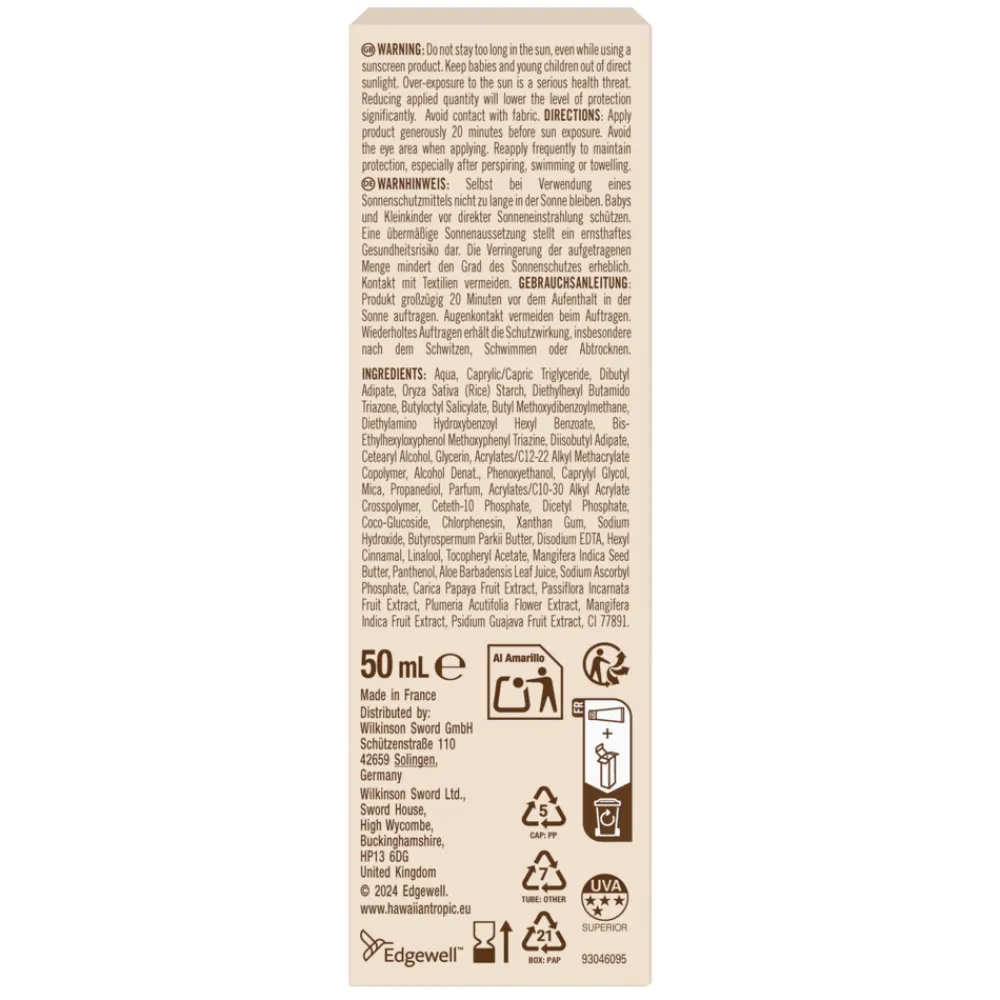 Zonbescherming<Hawaiian Tropic Zonnebrand Glowing Protection Face Cream SPF 50 50 ml