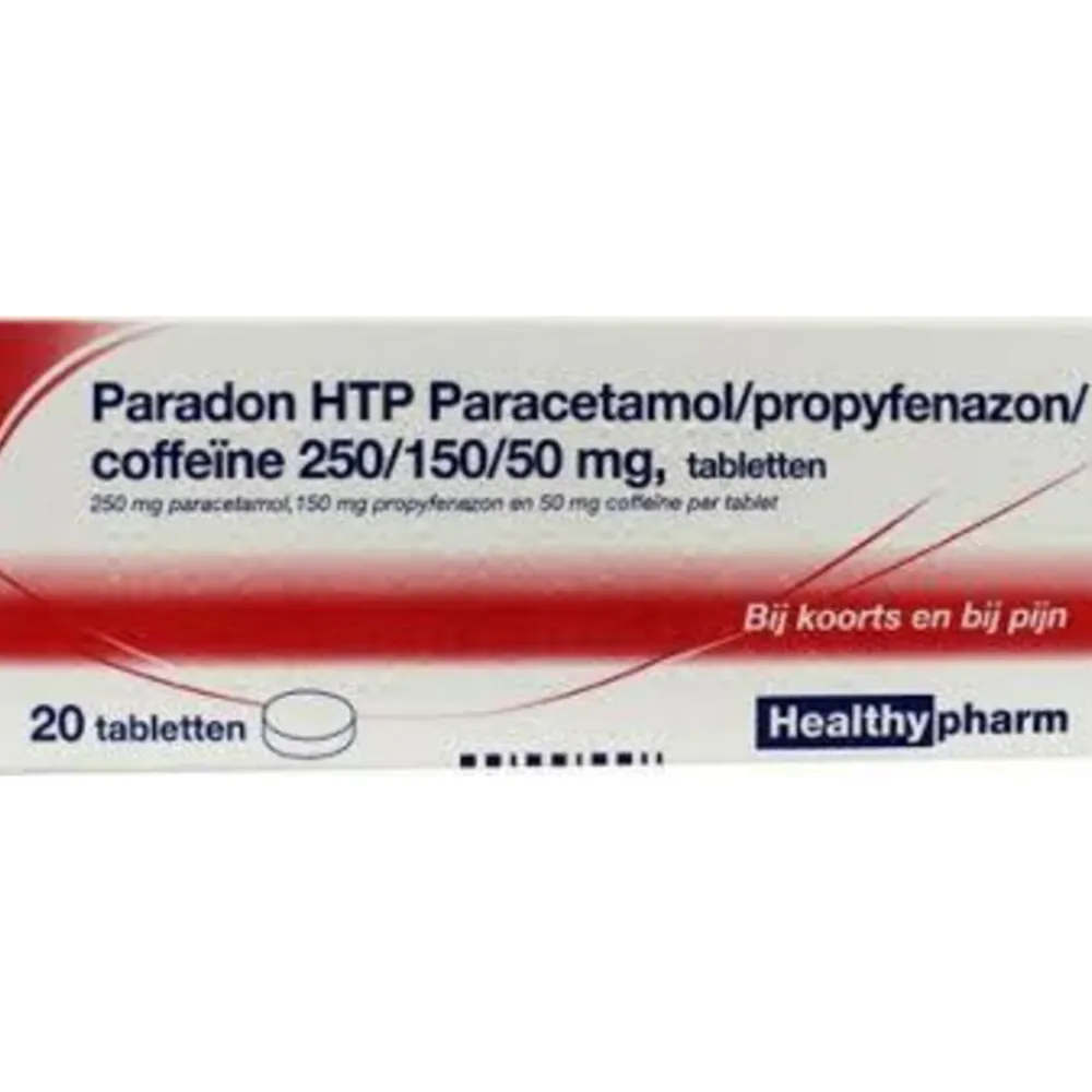 Outlet Paradon Paracetamol & Propyfenazon & Coffeïne 20 tabletten Pijnstillend