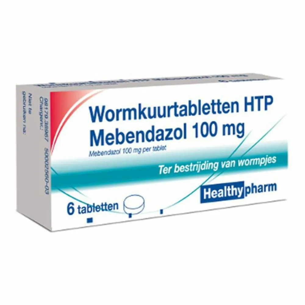Geneesmiddelen|Maag & Darm<Healthypharm Wormkuur/mebendazol 100 mg 6 tabletten