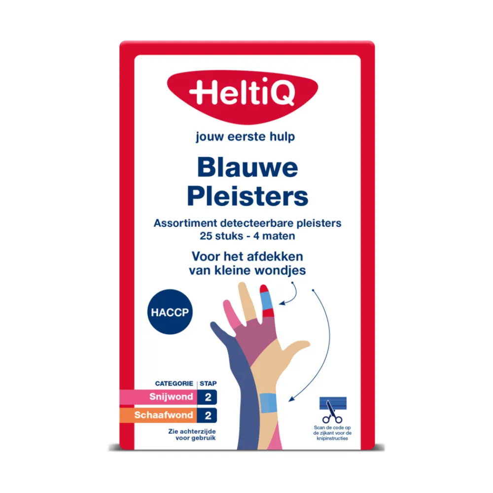 Blauwe Pleisters 25 stuks^HeltiQ Clearance