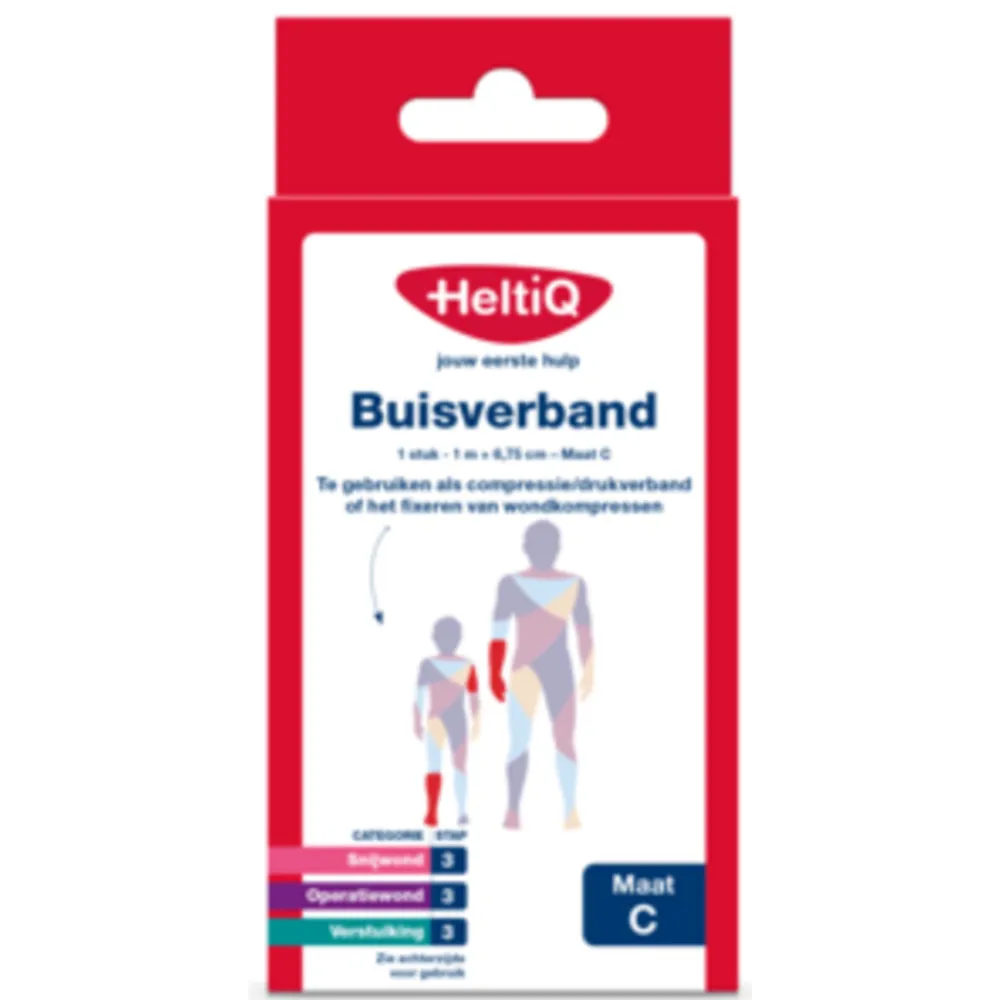 Verbandmiddelen|Sportblessures<HeltiQ Buisverband Maat C 1m x 6,75cm