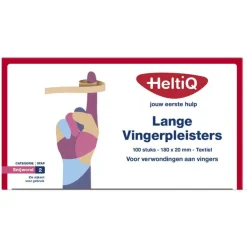 Lange Vingerpleisters Textiel 180 x 20 mm 100 stuks^HeltiQ Outlet