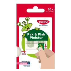 Wondverzorging|Pleisters<HeltiQ Pak & Plak Pleister Mike 20 stuks