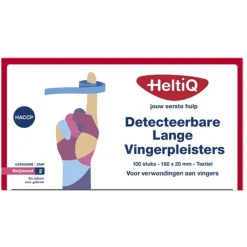 Hot Vingerpleisters Detecteerbaar 180x20 mm Textiel 100 stuks Pleisters