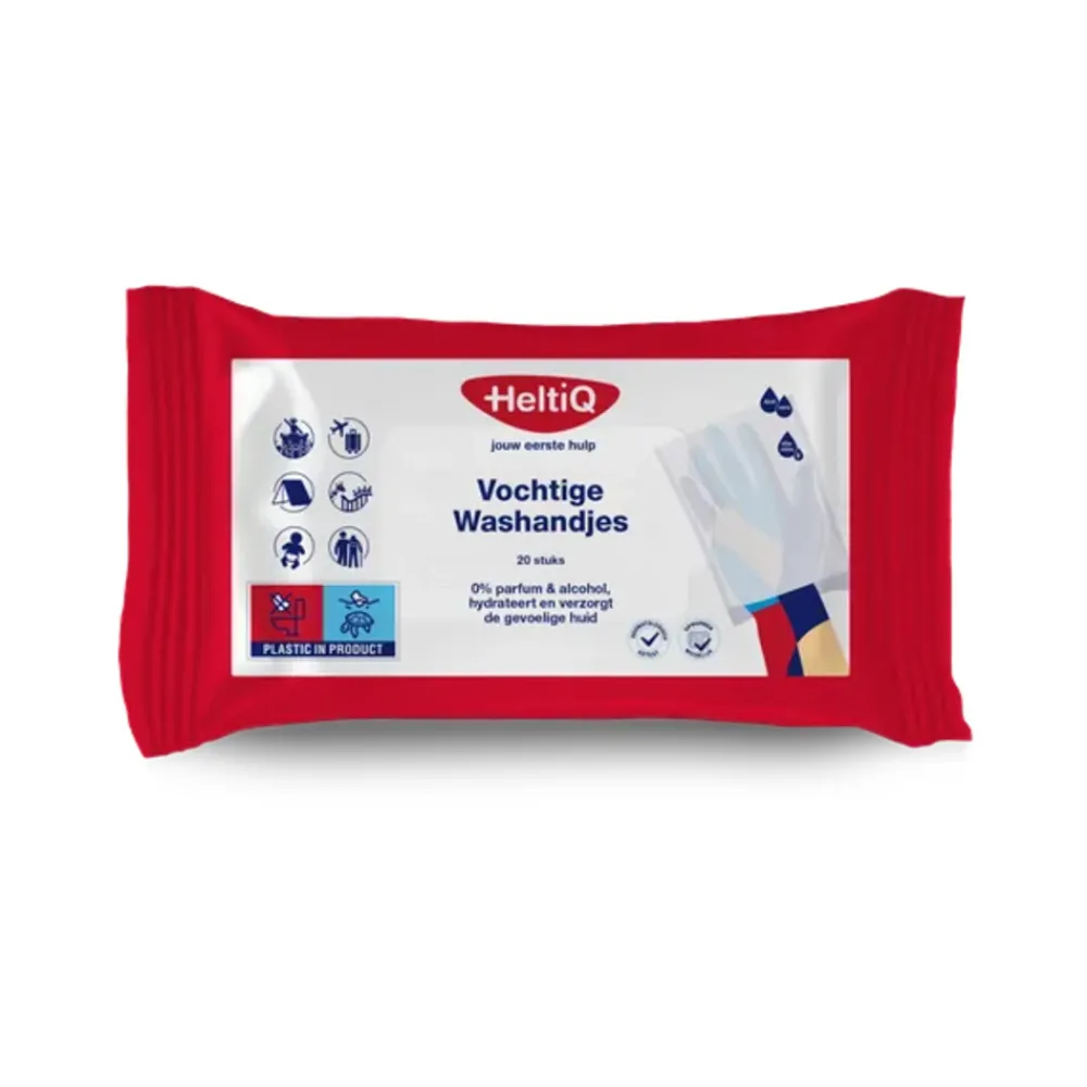 Zelfzorg|Bad & Douche<HeltiQ Vochtige Washandjes 20 stuks