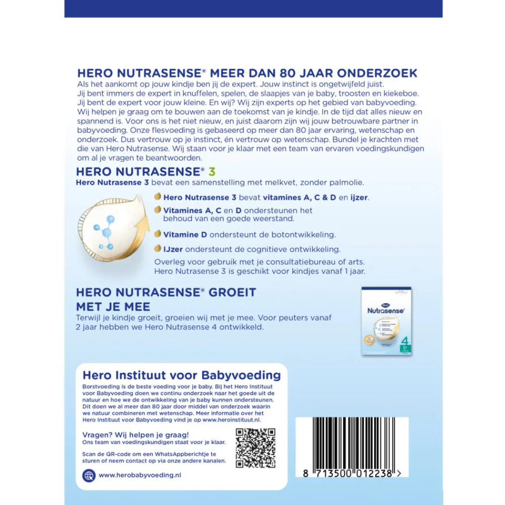 Peutermelk 3 (1+jr) 700 gr^Hero Nutrasense Online