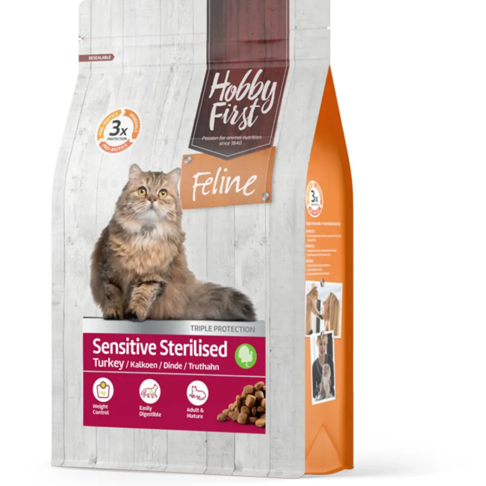 Kattenvoer<HobbyFirst Feline Sensitive Sterilised 4,5 kg