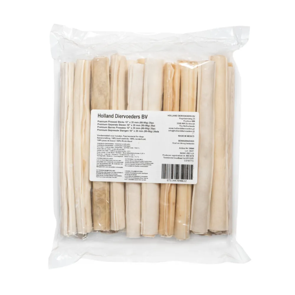 Snacks<Holland Diervoeders Premium Geperste Kauwstaaf 20 mm 20 stuks