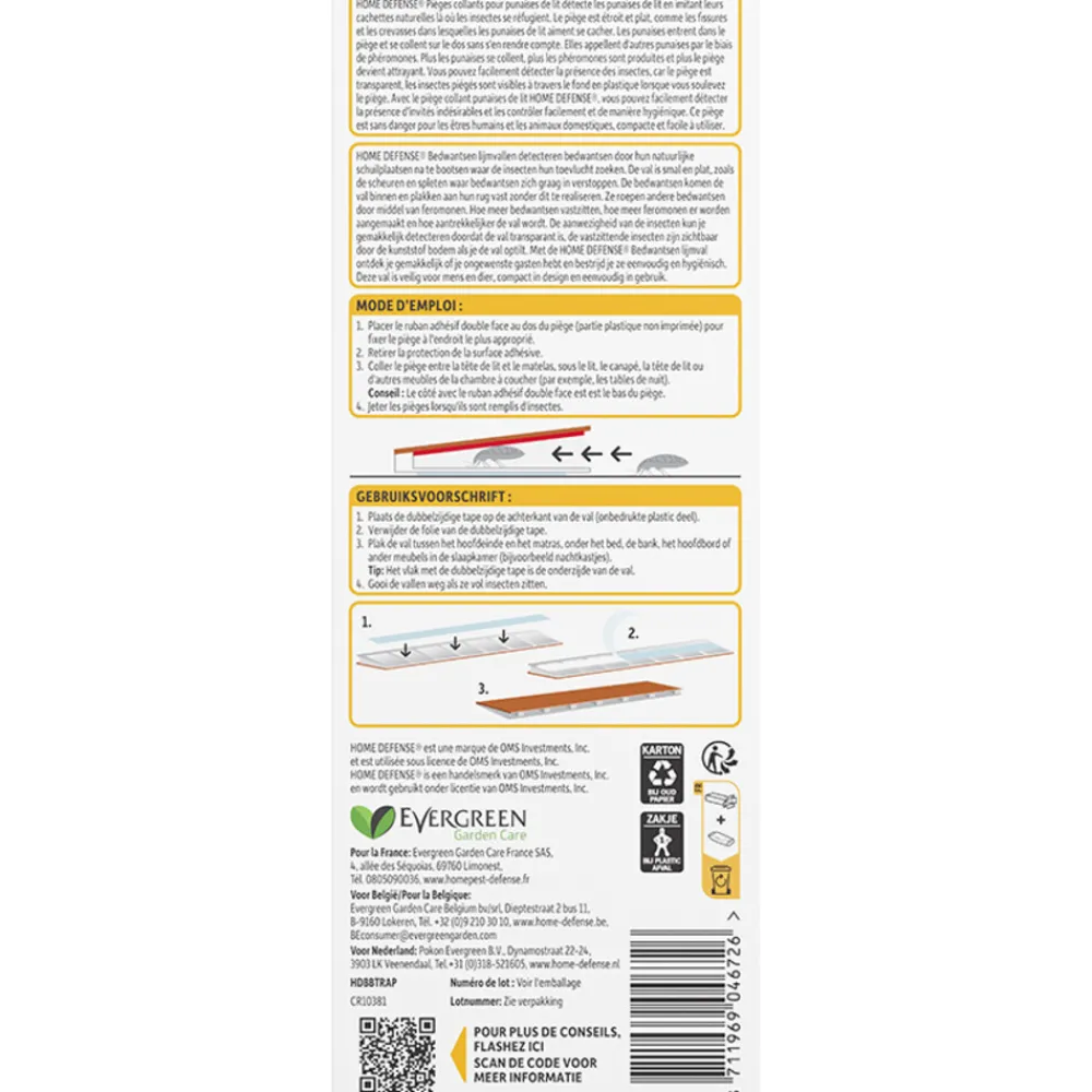 Bedwantsen Lijmvallen 2 stuks^Home Defense Hot