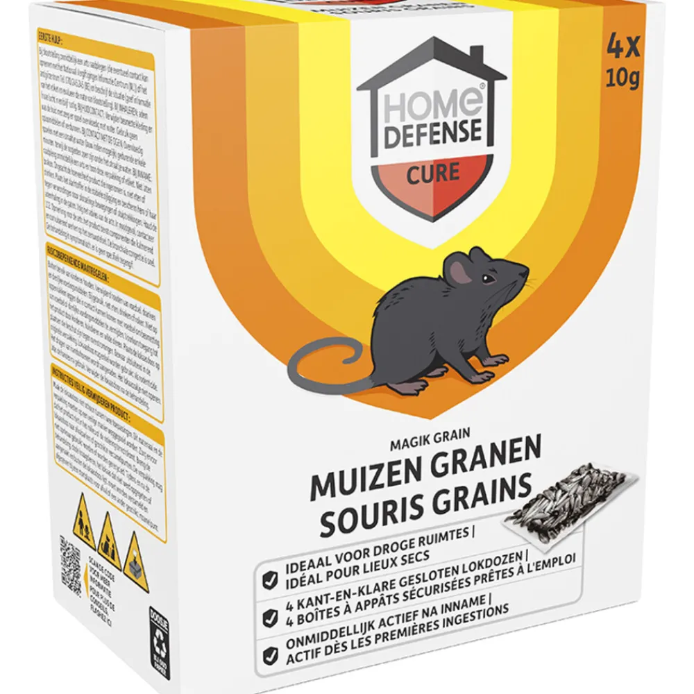 Muizen Granen Alfachloralose Kant-en-Klare Lokdoos Magik Grain 4 stuks^Home Defense Clearance