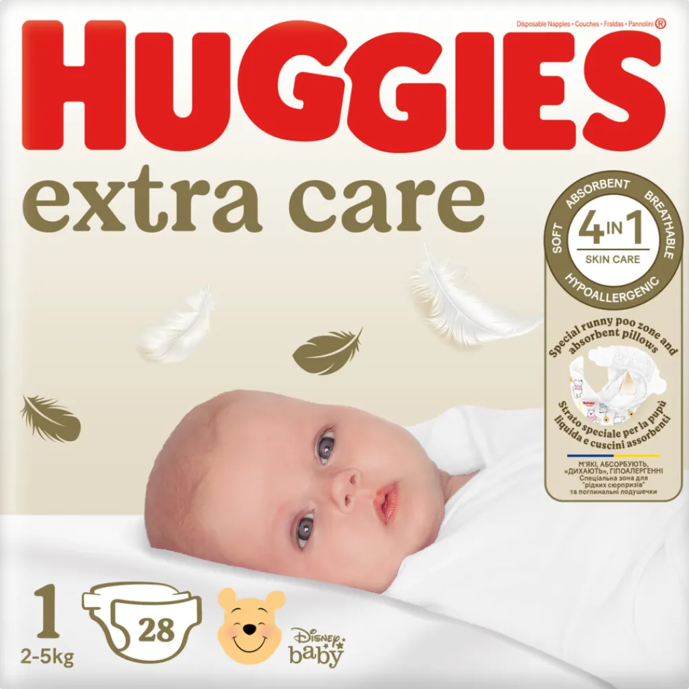 Best Extra Care Newborn Luiers Maat 1 (2 - 5 kg) 28 stuks Luiers