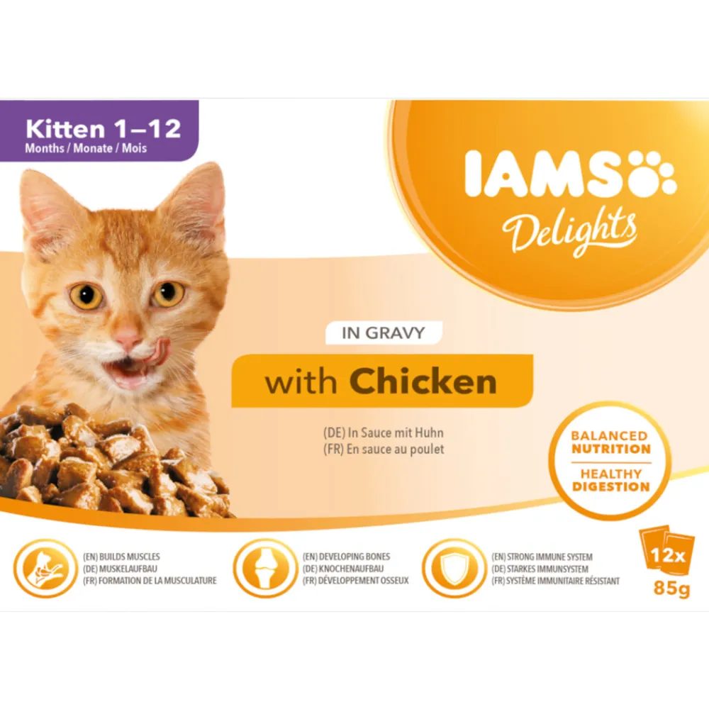 Discount Delights Kitten Kip in Saus 12 x 85 gr Kattenvoer