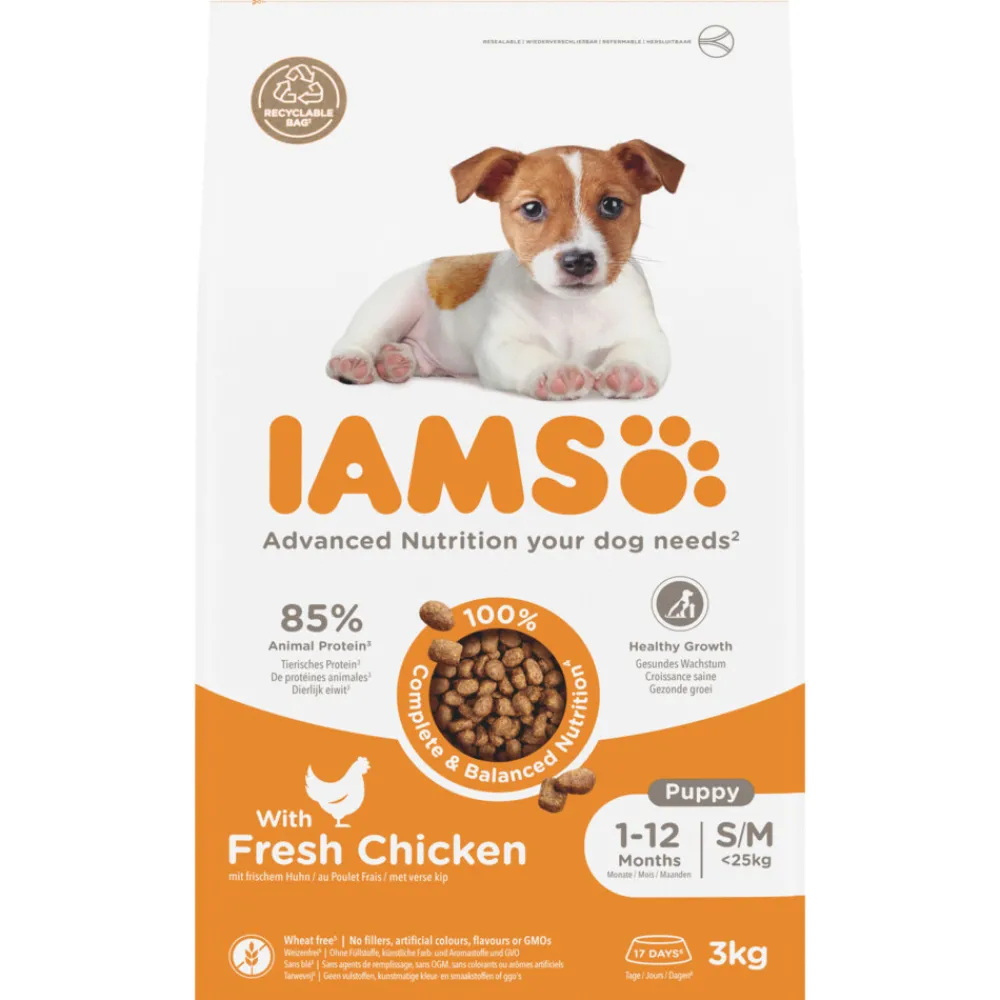 Clearance Dog Puppy - Junior Small - Medium Kip 3 kg Hondenvoer