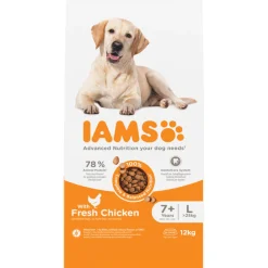 Hondenvoer<IAMS Dog Senior Large Kip 12 kg