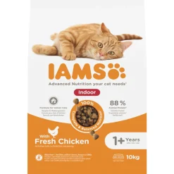 Kattenvoer<IAMS Kat Adult Indoor Kip 10 kg