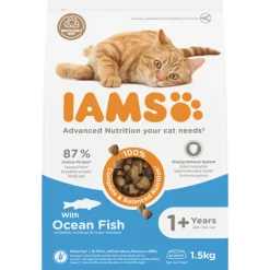 Kattenvoer<IAMS Kat Adult Oceaanvis 1,5 kg