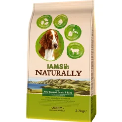 Hondenvoer<IAMS Naturally Dog Adult New Sealand Lam & Rijst 2,7 kg
